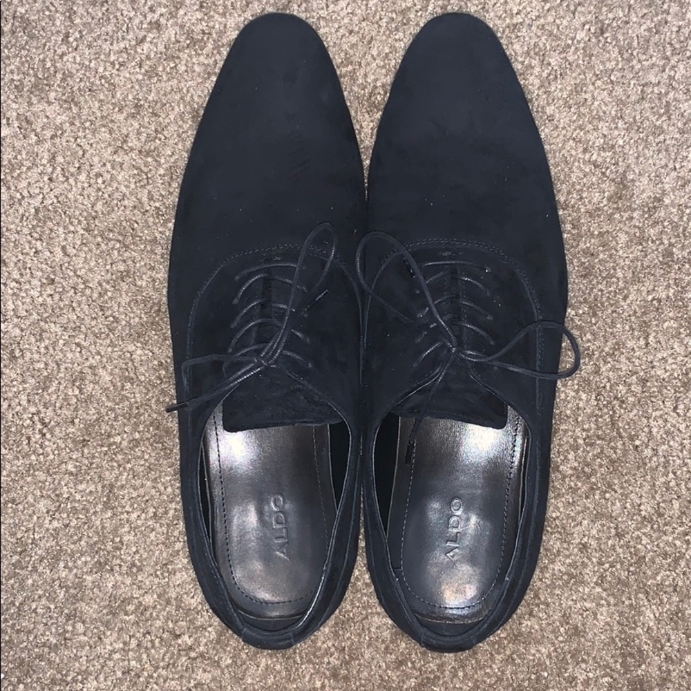 Aldo Men’s Black Suede Oxfords
